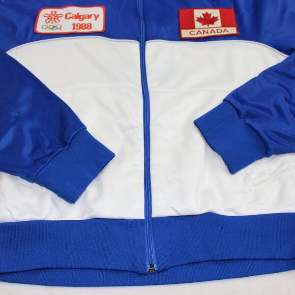 Vintage 1988 Canada Winter Olympics Zip Track Top (M) - Picture 6 of 8